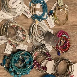 Lot of over 60 beaded and bangle bracelets!
